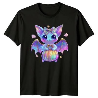 Cute Bat Pumpkin Halloween Holidays Unisexs TShirt Unisexs Tee Graphic Unisex