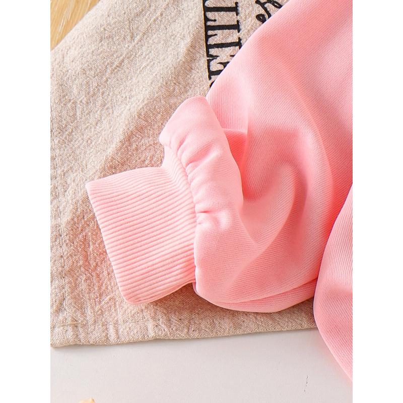 Autumn New Casual Children's Clothing Pink Bow Long Sleeve Sweatshirt Jeans Cute Fashion Girls