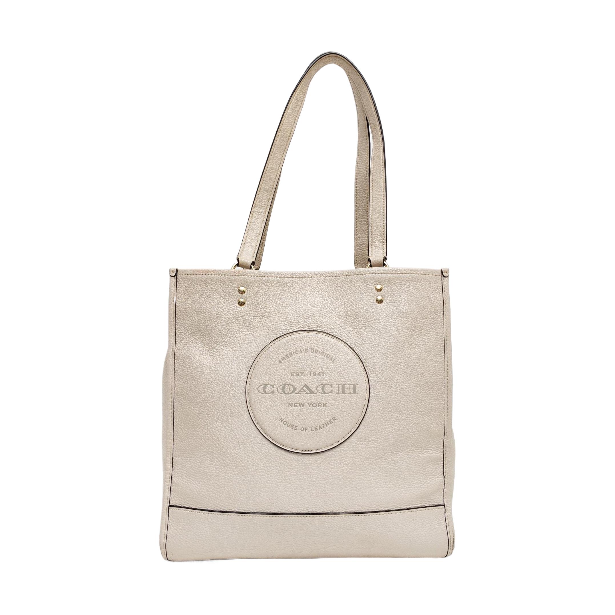[Pre-Owned] Dempsey Logo Leather Tote Bag - Fair #1YKUHBE ONE SIZE