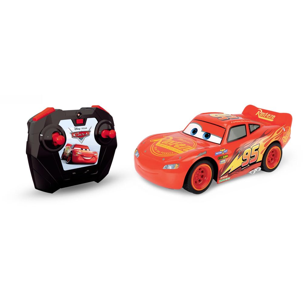 Jada Disney Cars RC Turbo Racer Lightning McQueen 1:24 Remote Control Lightning McQueen