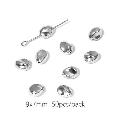 10-50pcs/pack Popular High Quality Plated White K Loose Irregular Spacer Beads DIY Necklace Bracelet Jewelry Accessories For Jewelry Making Handmade