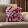 E-Emilio P-Pucci Logo Fashion Pillow Case Anti-dustmite Pillowcase Invisible Zipper Silky Short Plush Sofa Cushion Cover