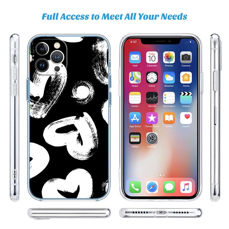 Calm Heart Art Transparent Phone Case for Motorola Moto G10 G20 G30 G31 G32 G34 G35 G41 G42 G50 G51 G52 G55 G60 G60S