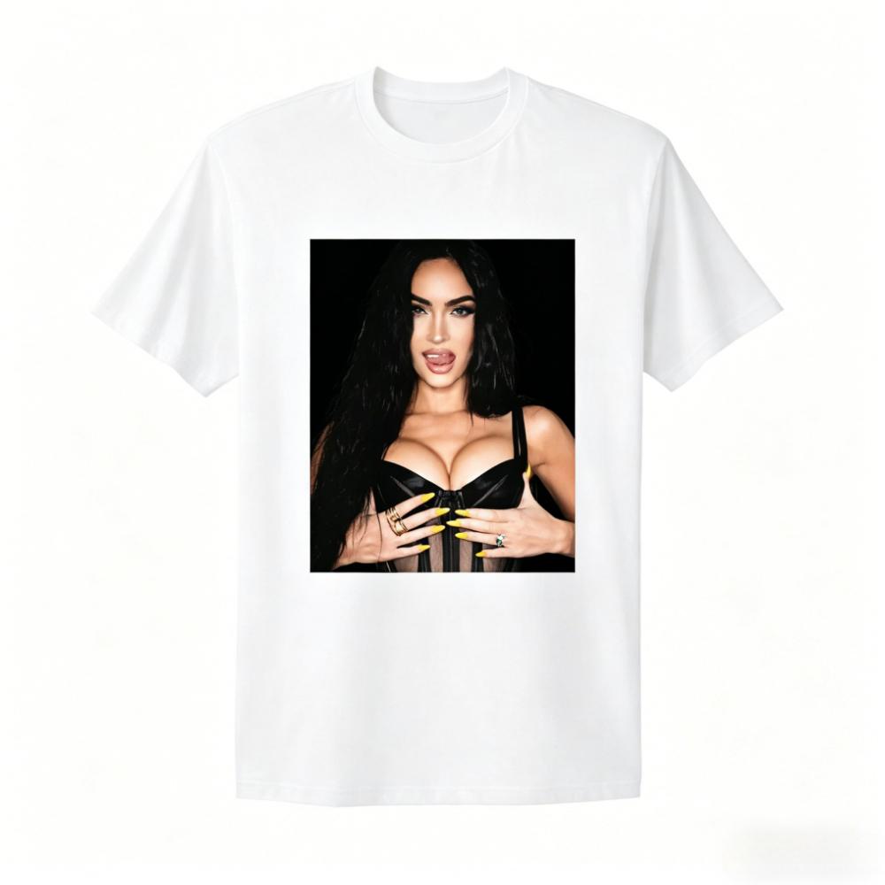 

Summer Hot Sale Megan Fox Unisex Oversized High Quality Tshirt Megan Fox Poster Graphic Women and Unisex Tee 4XL