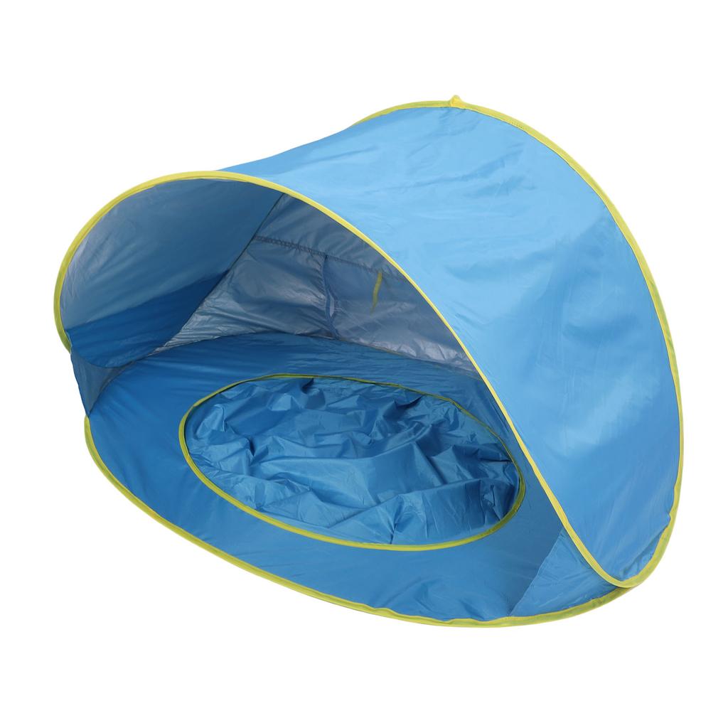 Pop Up Beach Tent Sun Proof Wind Proof Portable Baby Beach Tent with Pool Storage Bags for Outdoor Blue