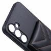 For Samsung Galaxy A35 5G Phone Case Rhombus Adhesive Card Bag with Kickstand RFID Blocking