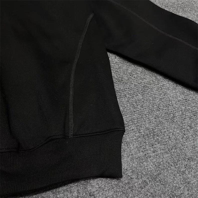 Syna Hip Hop Haftowany Zestaw Bluza i Szorty - Unisex Aksamitny Streetwear