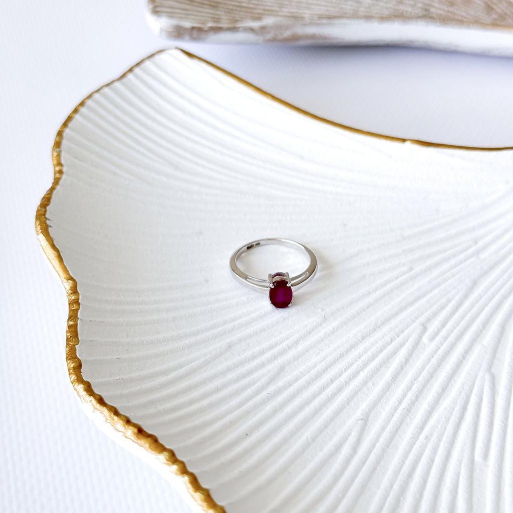 Silver Ring with Natural Ruby 1.05ct, Product Weight 2.52 G (2165118)