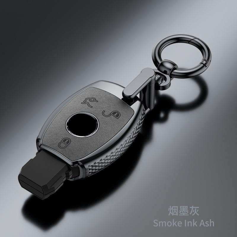 Plastic Suede Car Key Case Remote Cover Shell Holder Fob For Mercedes Benz A B C E S Class S400L CLA CLS GLC GLE GLS EQE EQS GLA