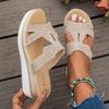 Women Platform Slippers Rhinestone Wedge Slippers 2025Summer New Casual Slippers for Women Outdoor Non Slip Beach Slides