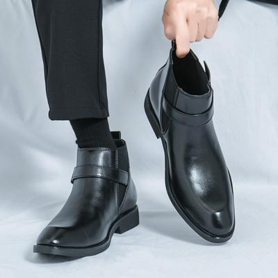 Herbst und Winter High-Top Lederstiefel Retro Britischer Stil Mode Fuß Freizeitschuhe Herrenschuhe Chelsea Boots Übergröße