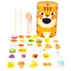 Chopstick Training Toy Fine Motor Skills Wooden Feeding Early Learning Tiger Game for