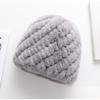 Soft Rabbit Fur Hat for Women Knitted Thick Warm Beanie Scarf Set