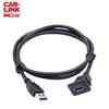 Waterproof USB 3.0 Male to Female Snap-on Cable for Car, Motorcycle, Ship Dashboards (USB 2.0 Compatible)