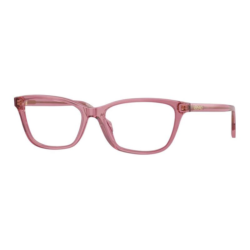 Versace Brand Logo Acetate Cat Eye Optical Frame Women s Transparent Pink 26739328 VE33755234-Transparent powder 54