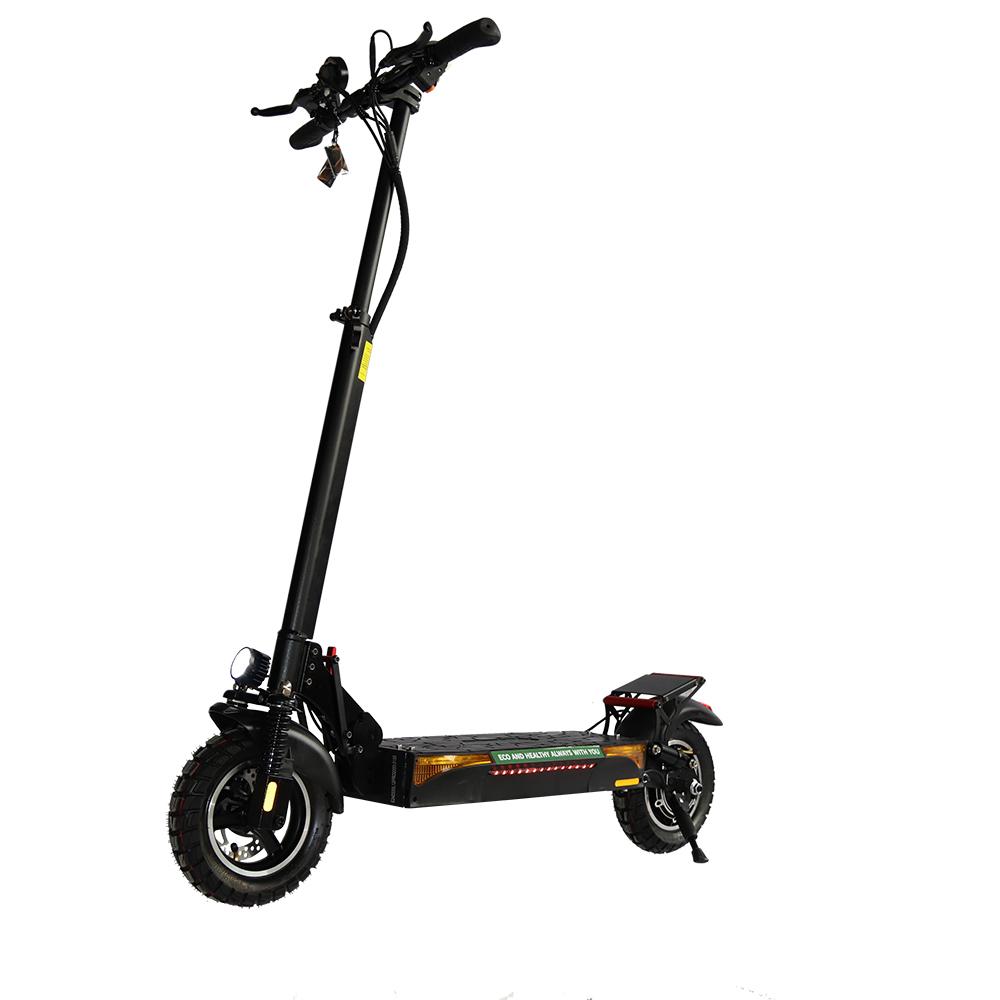 L12 Faltbarer Elektroroller, Schwarzer Rahmen, 48V 16Ah Akku, 10 Zoll Geländereifen, Maximale Reichweite 45-50KM, Doppelscheibenbremse, Elektroroller für Erwachsene Stadt