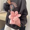 Korean Style Small Flower Bag Cute Canvas Shoulder Bag Flower Drawstring Crossbody Bag  Student