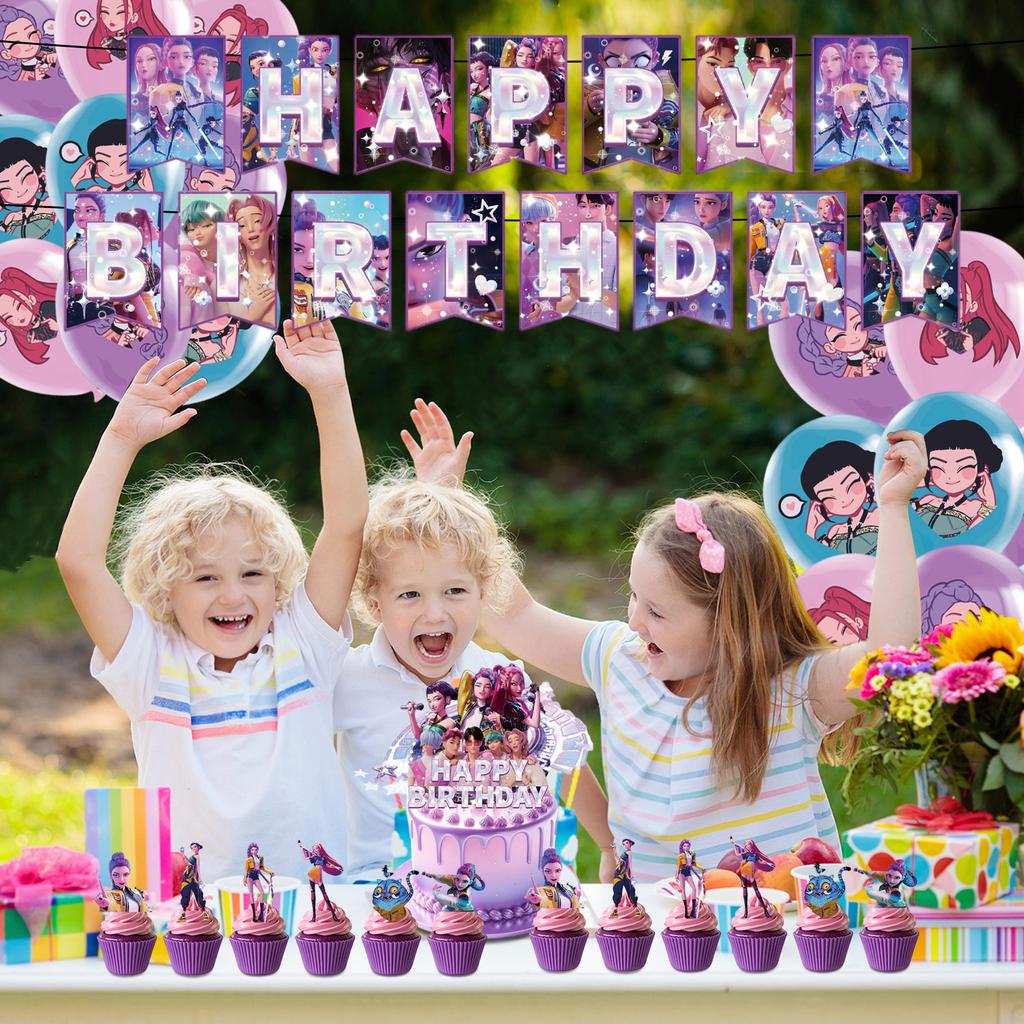 Téma Narozeninová Oslava Dekorace Dětská Narozeninová Vlajka Zápich do Dortu Přívěsek Party Rozvržení