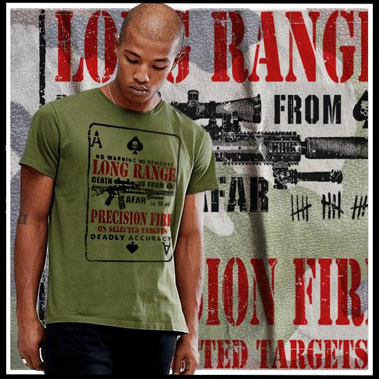 Военный Снайпер Тактическая Штурмовая Снайперская Мишень Унисекс Футболка S