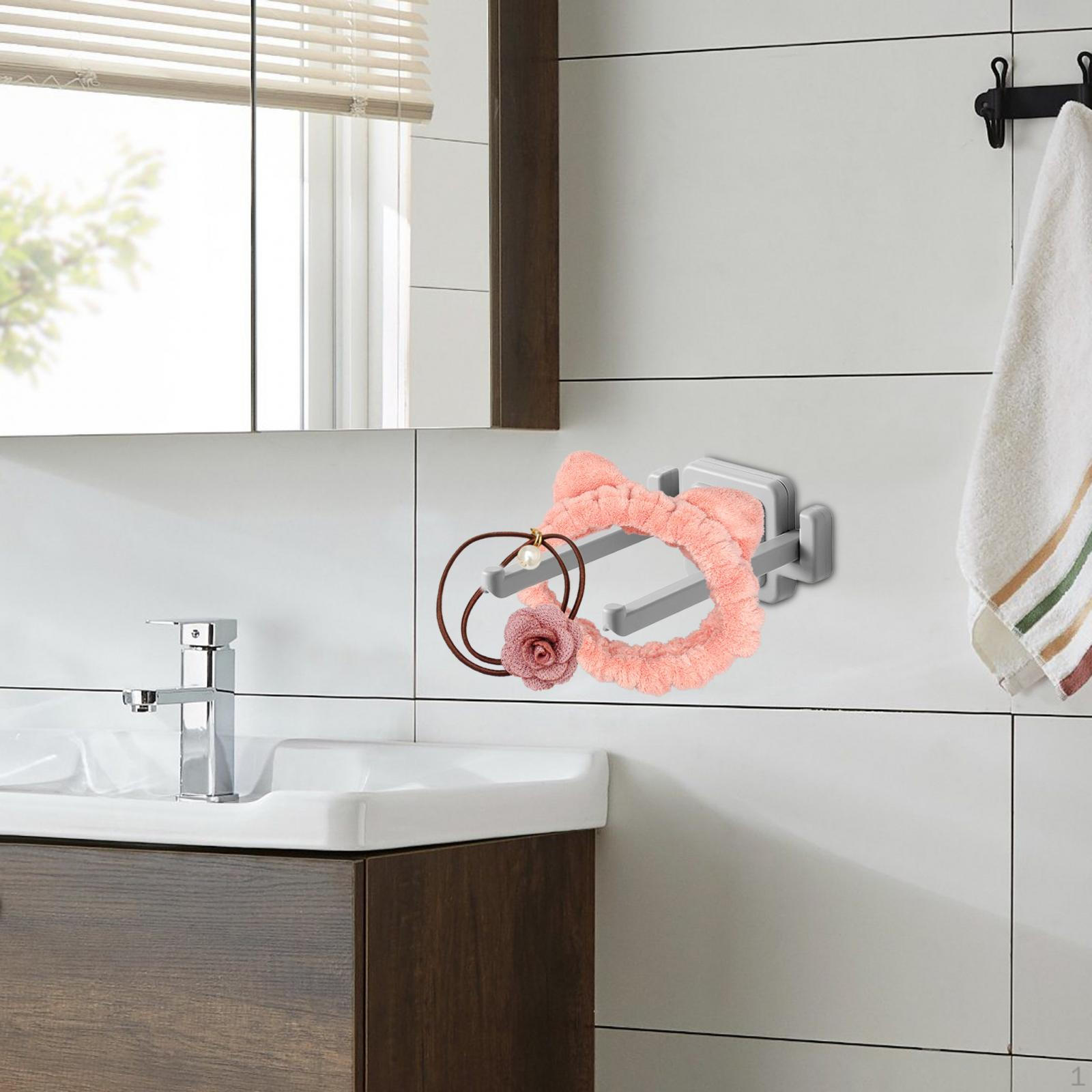 

Hairband Storage Rack Headband Holder Bathroom Organizer Practical Wall Mounted for сірий