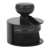 Nail Dust Brush Round Handle Flat Head Professional Fluffy Soft Nail Art Dust Cleaning Brush Black