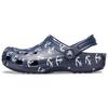 Classic Clog Nautical Print Hole Sandals Dark Blue