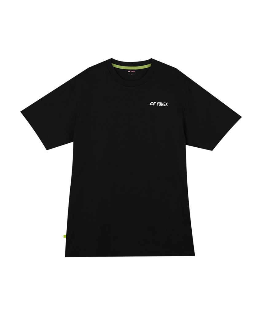 YONEX 265Ts024U Black Unisex Racket & Ball Graphic Casual Short Sleeve T-Shirt