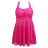 Plus Size Two Pieces Swimsuits Swimwear Women Soild Color Summer Bathing Suits Tankini Beachwear Bikini Swimdress
