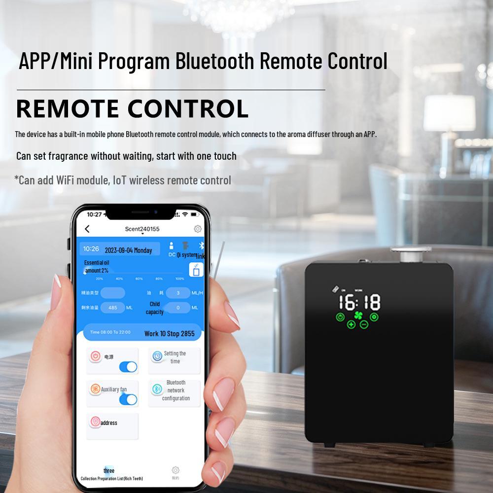 Smart App-Controlled Commercial Aroma Diffuser - Large Mist, Bluetooth, 500m³ Coverage