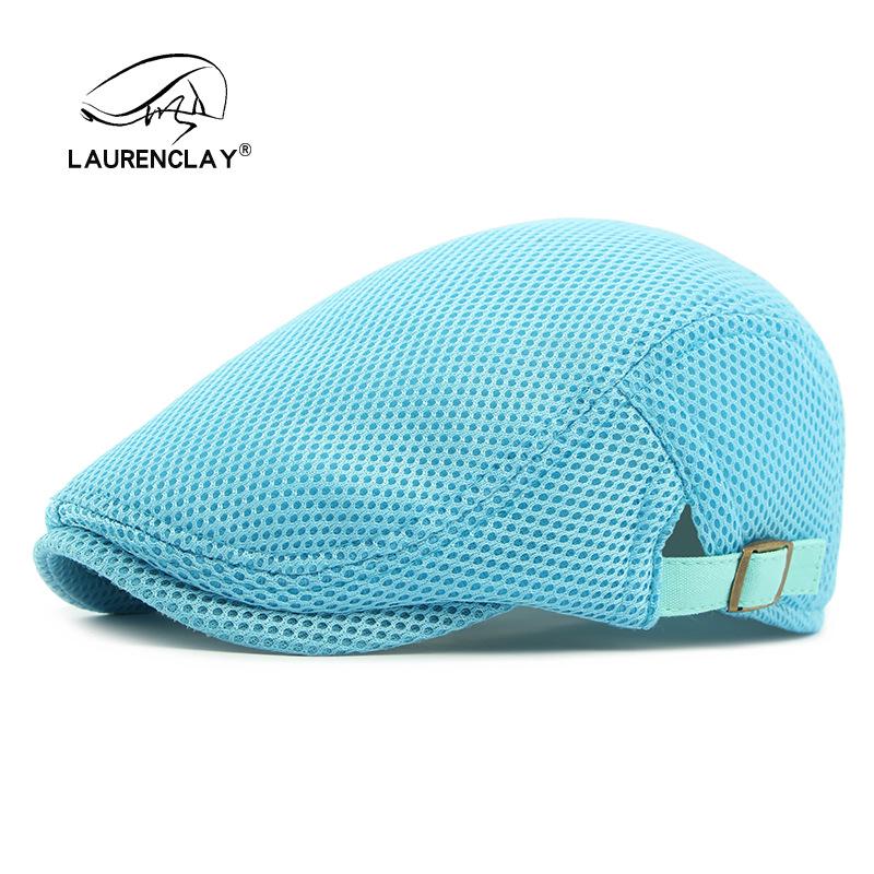 Boina de Malla Fina de Verano: Gorra de Visera de Pato Transpirable para Hombre y Mujer - Boina Retro de Estilo Coreano para el Sol