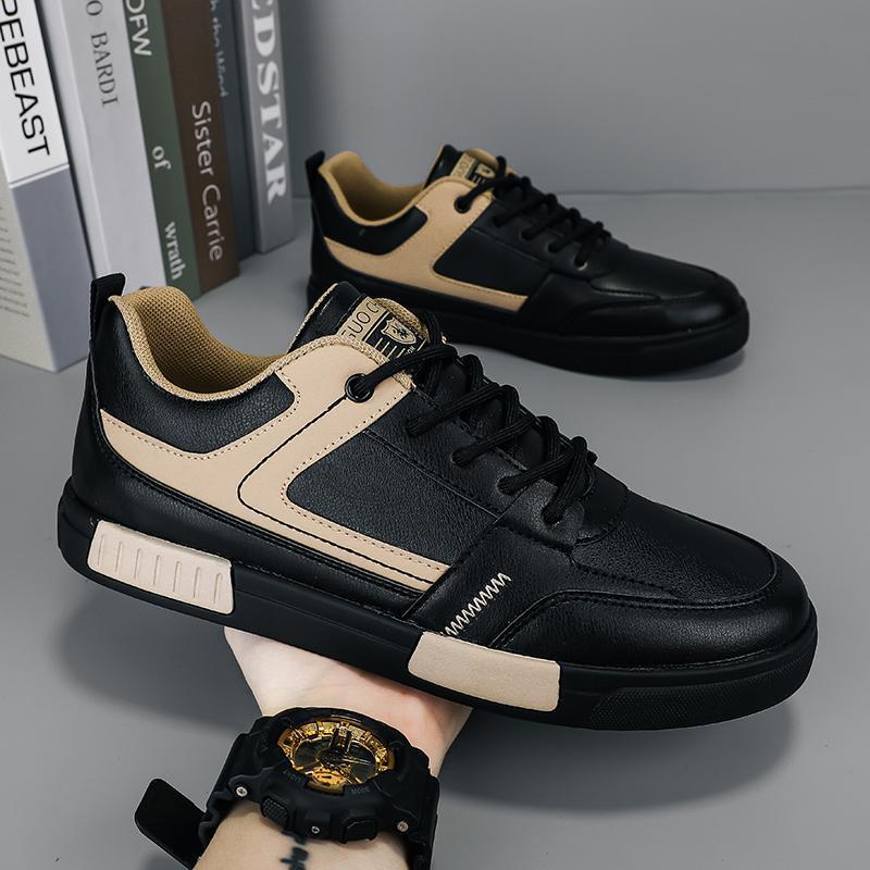 

Board shoes, men s shoes, spring and autumn, breathable leather, plus size youth and white casual shoes 47