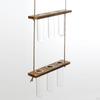 Plant Stand,Plant Container w/ Wooden Stand,Wall Hanging Planter Modern Flower Bud Vase Stand, Decor