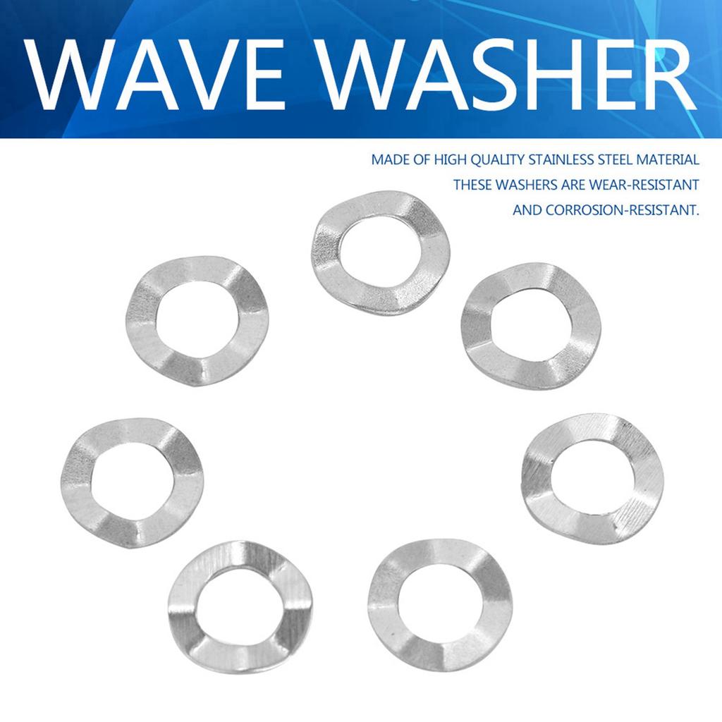 M8 50 szt. Podkładka falista ze stali nierdzewnej, podkładki sprężyste, narzędzia blokujące