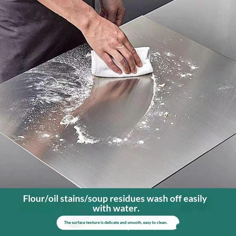 Tagliere da Cucina in Acciaio Inossidabile Antiruggine Resistente alla Muffa Per Cottura Impasto e Preparazione Quotidiana Cibo