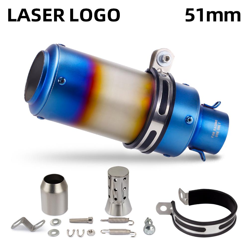 51mm Racing Motorcycle Exhaust Muffler GP-project Universal Sport Bike Muffler