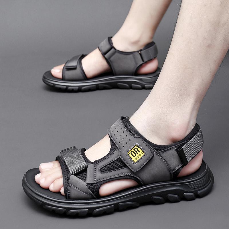 Hot Selling Summer Men Sandals Mens Casual Shoes Outdoor Men Leather Sandals Comfortable Versatile Breathable Walking Shoes