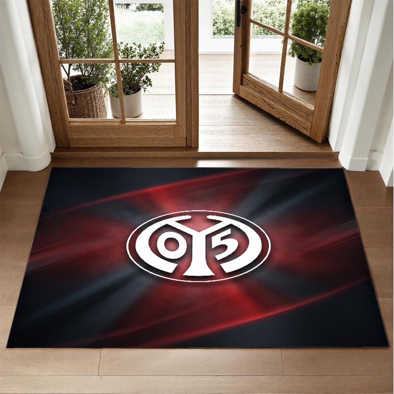 Mainz FC Design Crystal Velvet Rug Soft Decorative Mat for Bedroom Entrance