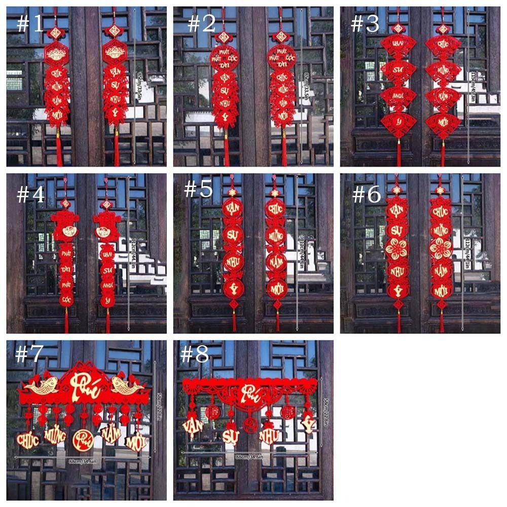 Traditional Vietnamese Spring Festival Couplet Blessing Fu Character Pendants  Wedding Birthday