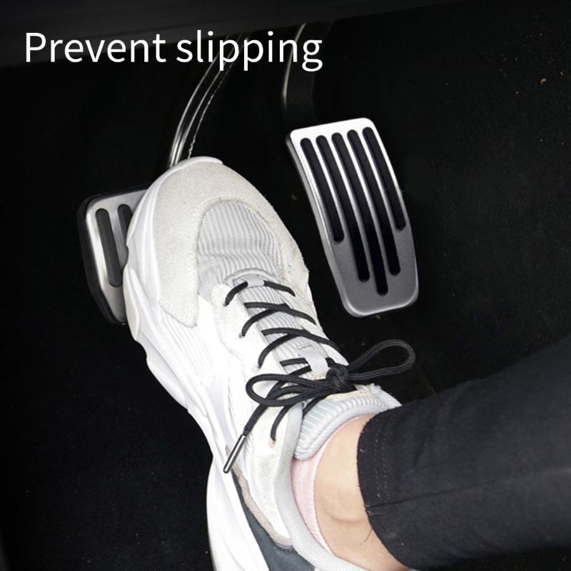 Universal Anti-slip Aluminum Brake Accelerator Clutch Non-Slip Foot Pedal Pad Cover Car Accessory Footrest for  Y