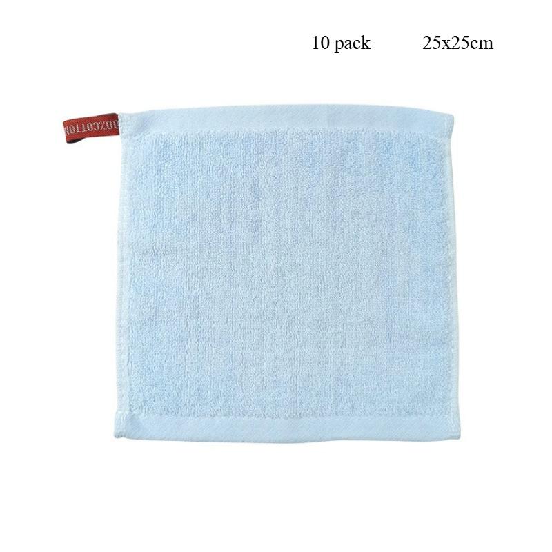 Baby Towel Set of 10 Pieces, Children's Baby Bathroom - Hotel - Spa - Kitchen Multifunctional Fingertip Towel and Face Towel 25x 25cm
