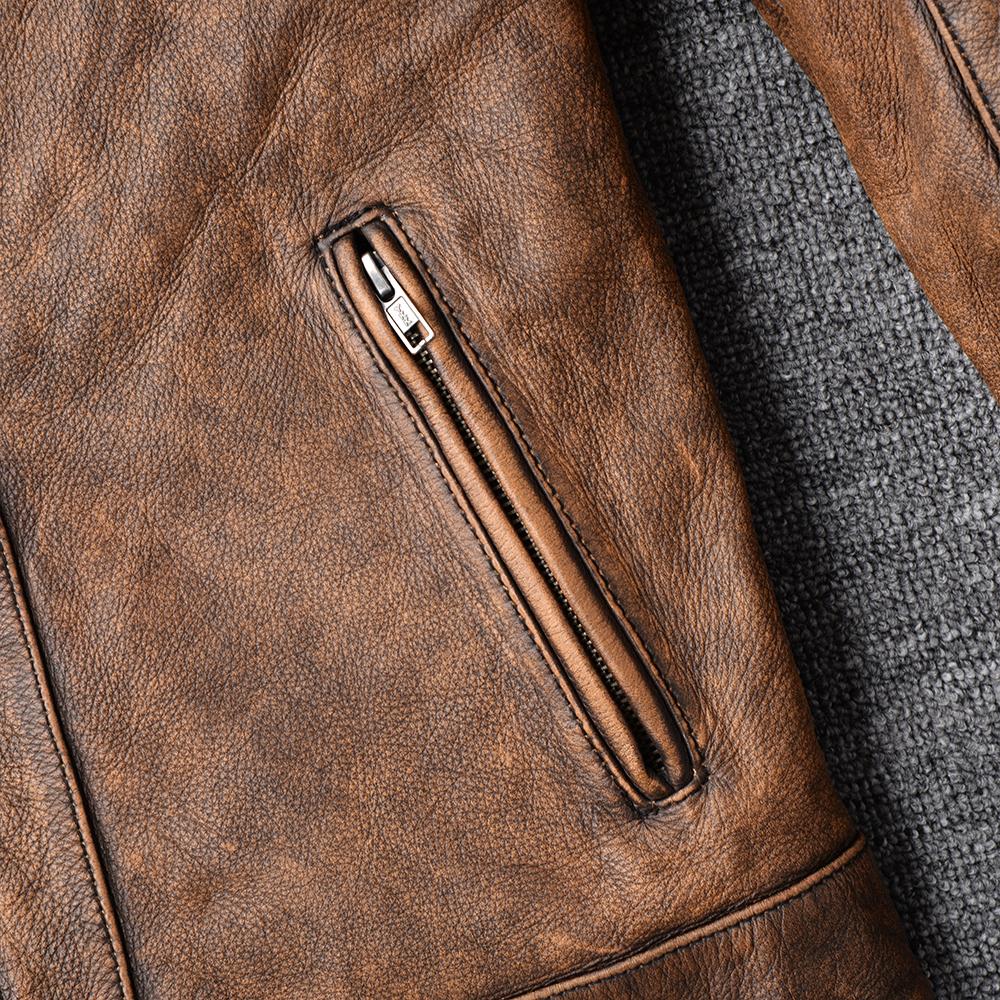 Vintage Yellow Brown Genuine Cowhide Leather Jacket Men Natural Cow Leather Jackets Soft Slim Fit Man Short Coat Autumn Clothing