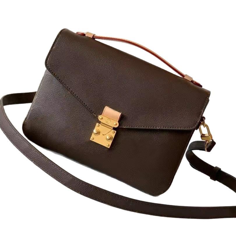 Guangzhou Retro Monogram Genuine Leather Women's Crossbody Messenger Bag