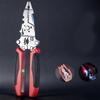 Space Saving Foldable Electrician Pliers Tool With Illumination For Wire Stripping Cutting And Crimping In Low Light