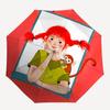 Pippi Longstocking Themed Travel Umbrella-8 Ribs Automatic Opening and Closing, Portable Folding Design, Compact and Stylish Umbrella Suitab