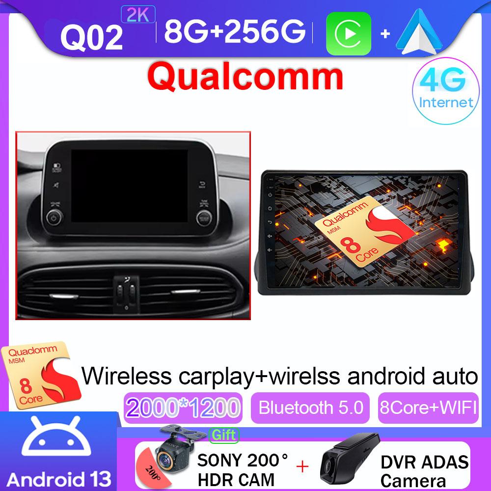 Car Radio Android 13 For Fiat Egea Tipo 2016-2020 Carplay Stereo Player Auto Radio 4G WIFI GPS Navigation Stereo BT No 2Din DVD