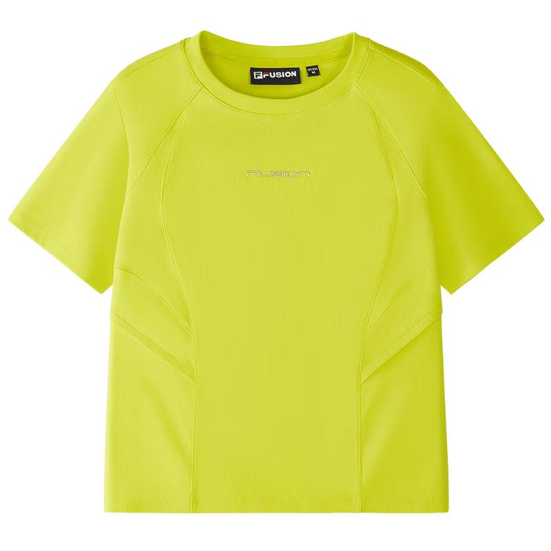 FILA FUSION Women s Color Block Knitted Short Sleeve T-Shirt M