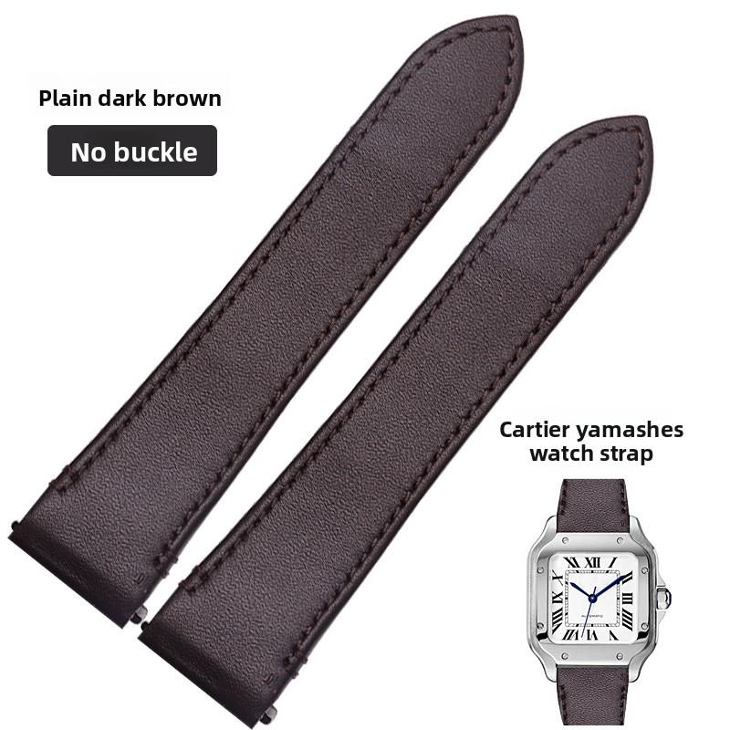 Cinturino per orologio in pelle di mucca di alta qualità Per Cartier Santos WSSA0010 WSSA0018 uomo donna Rilascio rapido Braccialetto in vera pelle 19mm 21mm