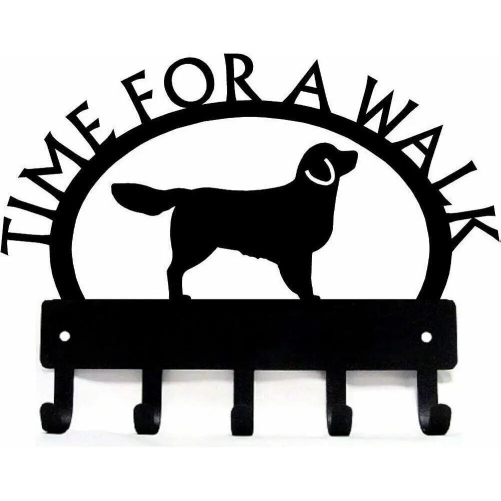 Golden Retriever Walk Key Rack Wall Mounted Hook Art Shape Door Hooks Bathroom Towel Holder Golden Retriever Hook Art Key Rack