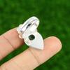 Natural Larimar Gemstone Multi Stone Flower Blue Adjustable Ring 925 Silver