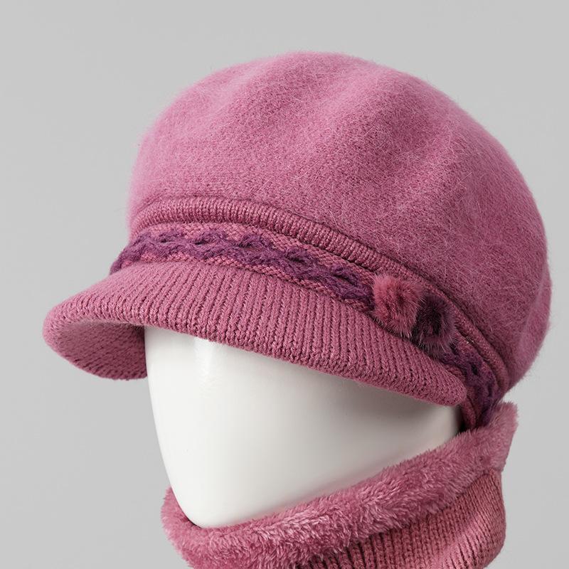 Mom Hat Female Winter Warm Old Man Granny Day Old Woman Knitted Wool Hat